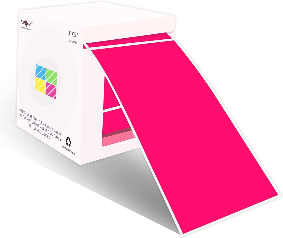 Rechthoekige Zelfklevende Kleurcoderingsstickers Voorraadlabels Dispenserdoos