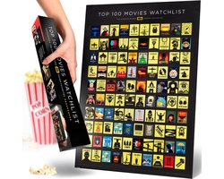 Krasposter Top 100 Films Aller Tijden - Officiële Filmlijst voor Filmliefhebbers