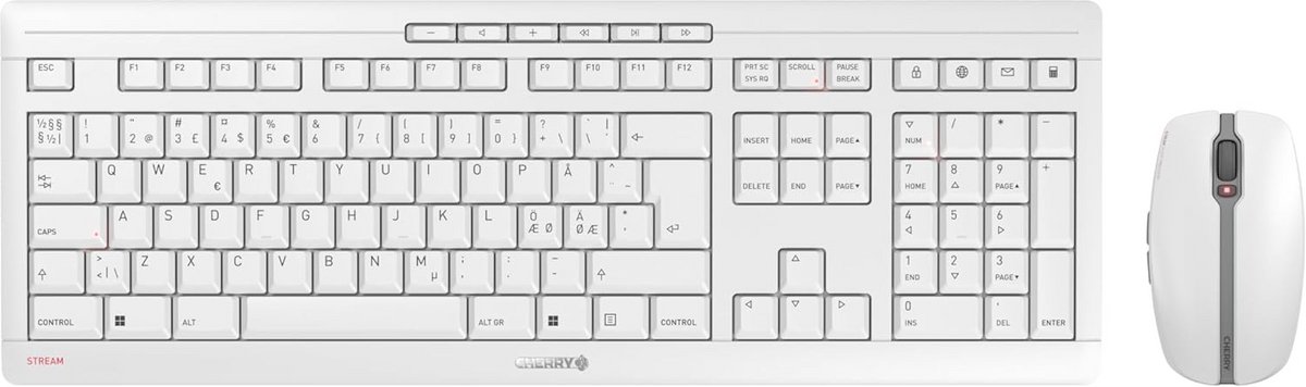 Draadloos Oplaadbaar Desktop Set - Stille Toetsenbord en Muis (Pan-Nordic QWERTY)