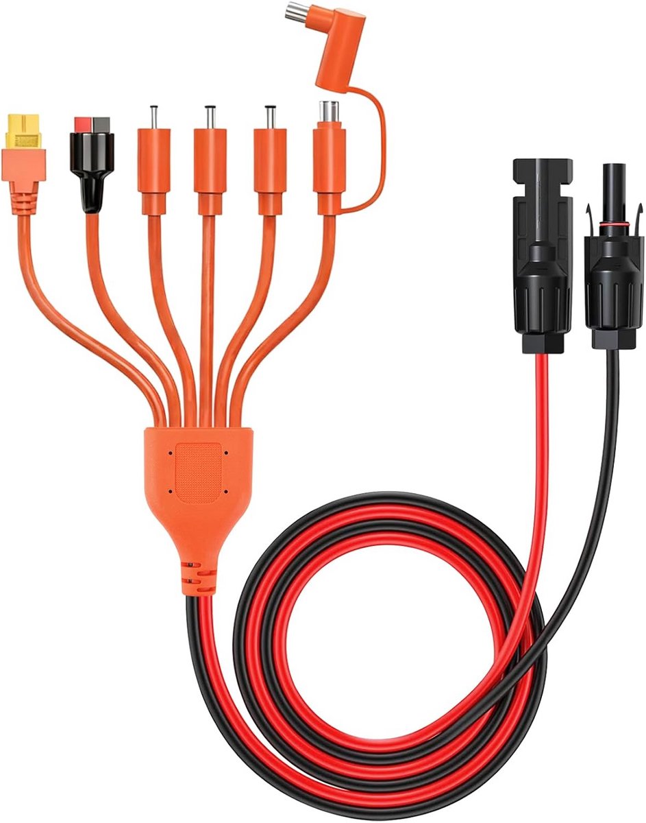 Universele 7-in-1 Adapterkabel voor Zonnepanelen naar Powerstations - MC4 Compatibel