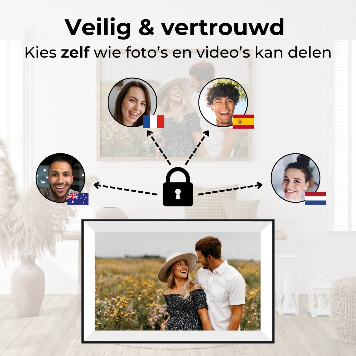 Naevy Digitale Fotolijst 15.6 Inch – XL – Full HD – WiFi Verbinding & Touchscreen – Frameo App – Fotokader – 32 GB Intern Geheugen — cadeau in Wonen & Interieur - foto 6