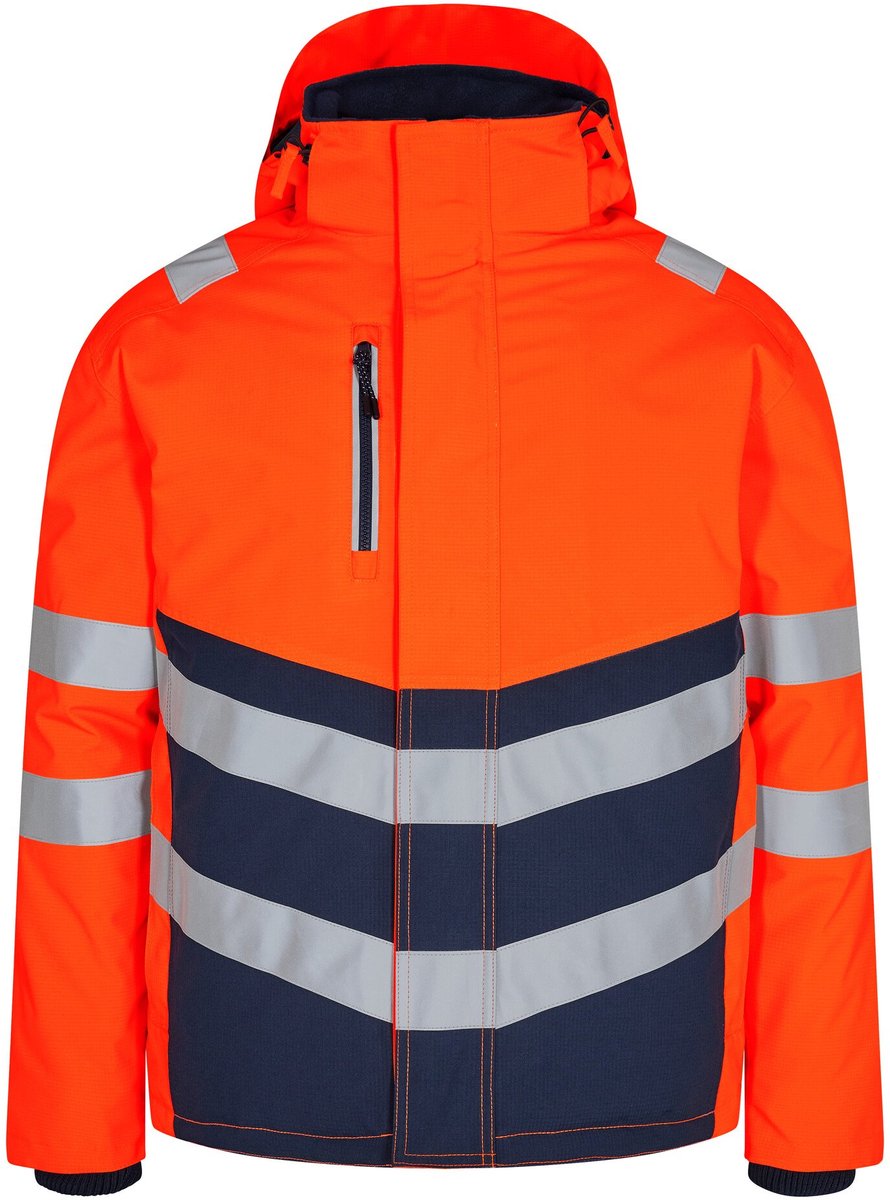 Engel Safety winterjack 1948-930 - Hi-vis Orange / Blue Ink - 4XL