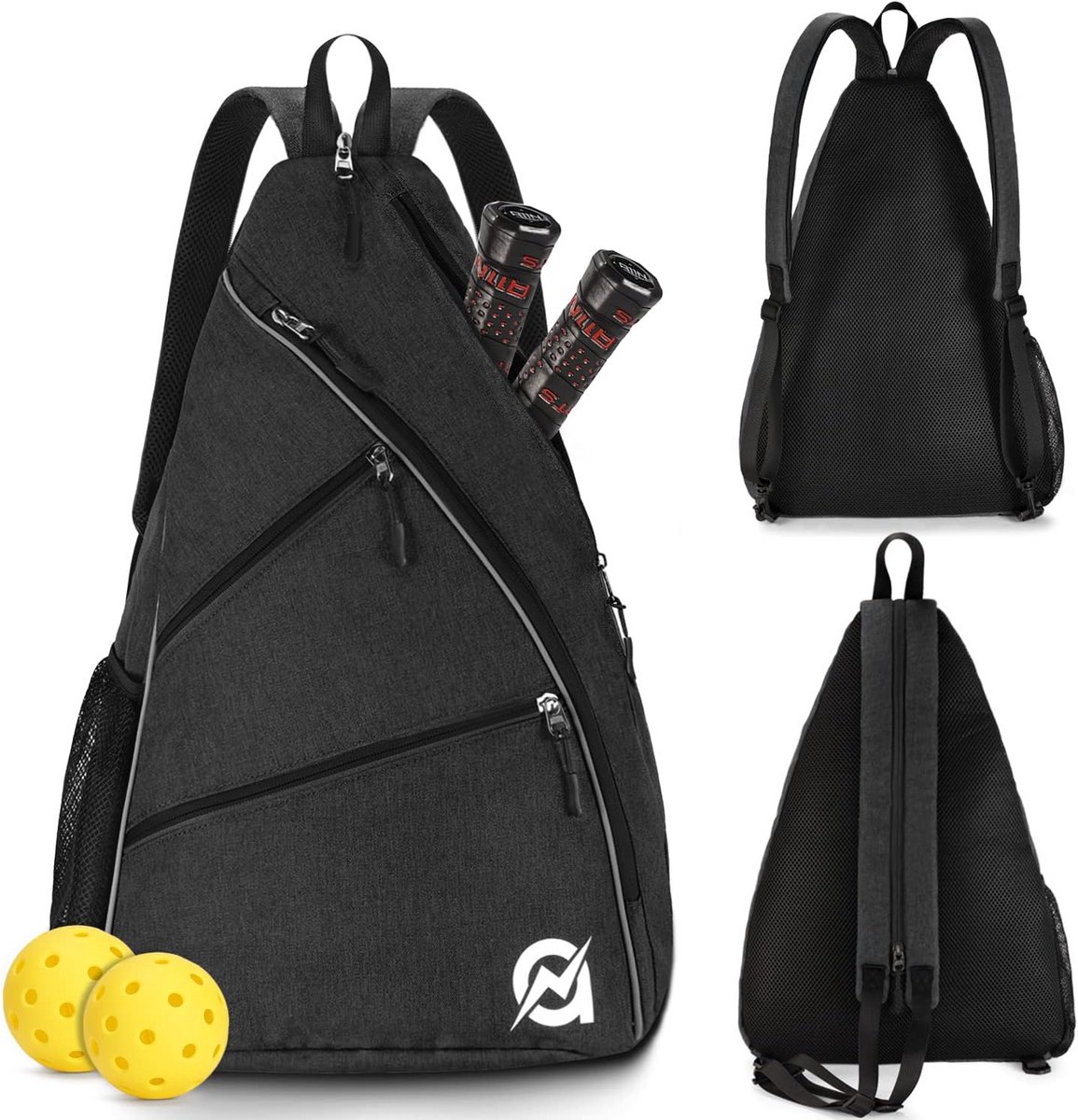 Omkeerbare Pickleball Tas: Crossbody en Rugzak voor Dames en Heren