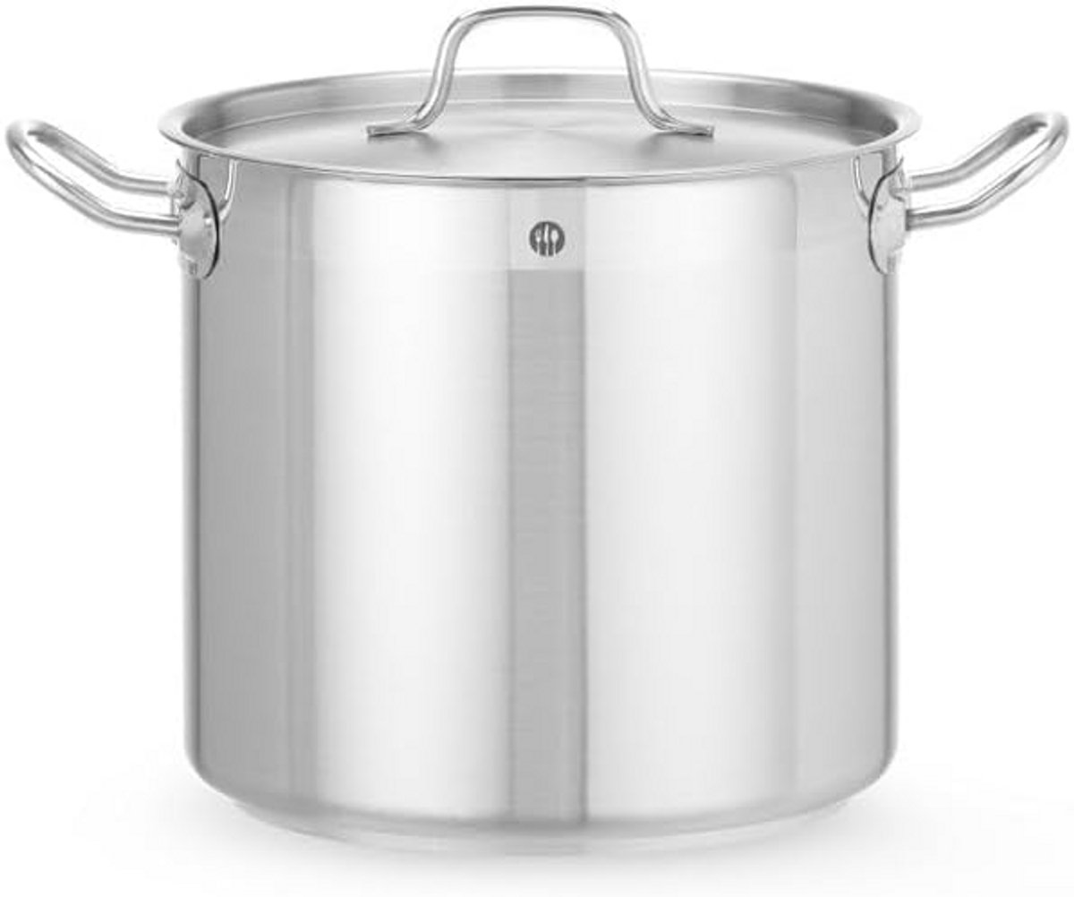 Professionele Kookpan Hoog met Deksel - 10 Liter - RVS Sandwichbodem