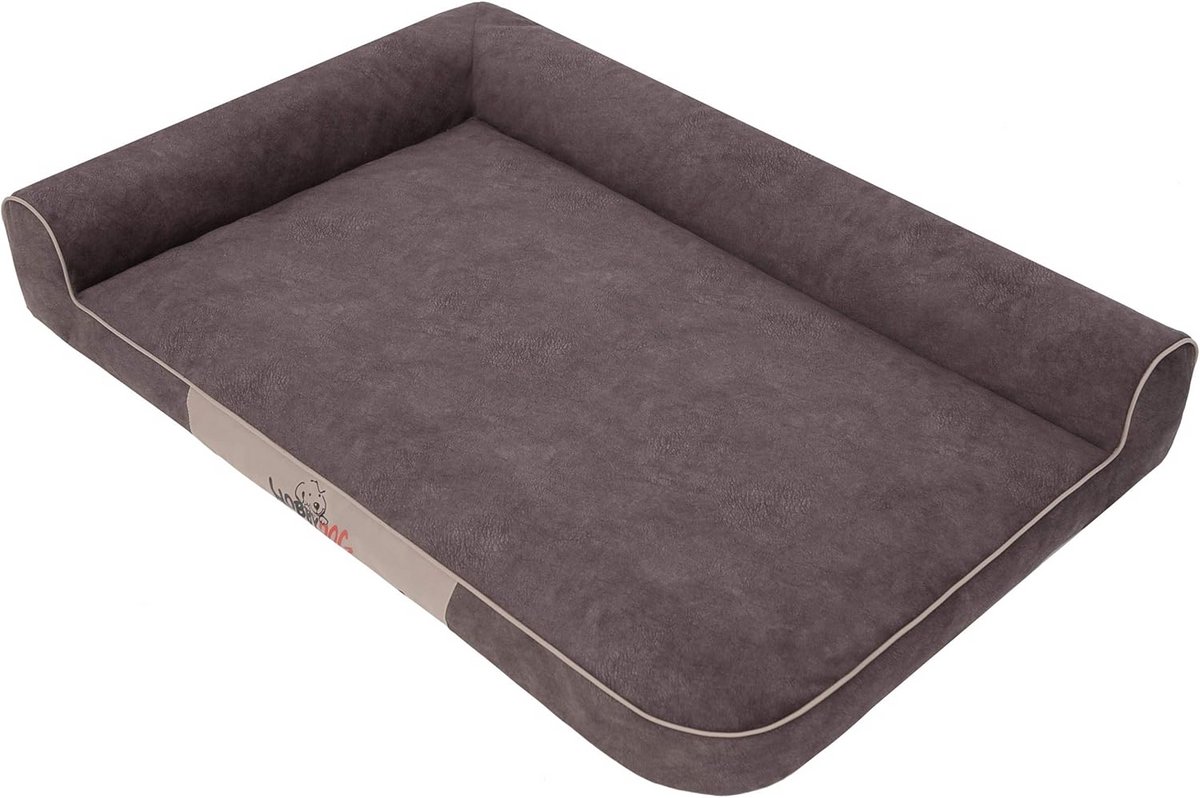 Comfortabel Hondenkussen Huisdierbed Matras Bank voor Kleine Honden in Bruin Maat L