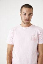 GARCIA Heren Print T-shirt Roze Korte mouw