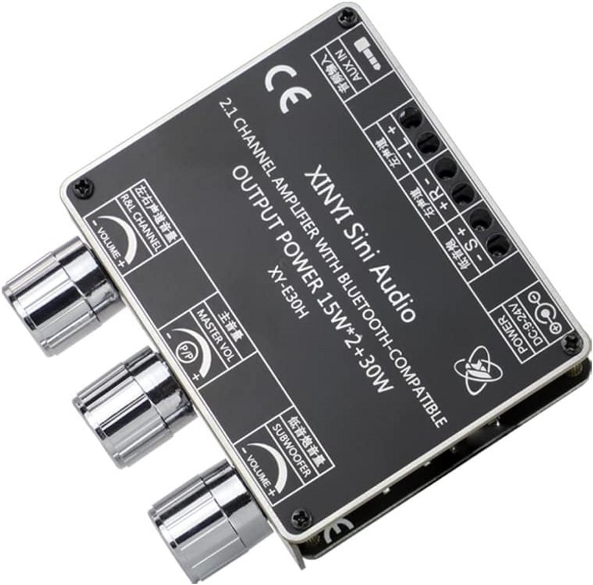 Krachtige Bluetooth 5.1 Versterker Module 2x15W + 30W met Bass en Treble Regeling (9-24V)
