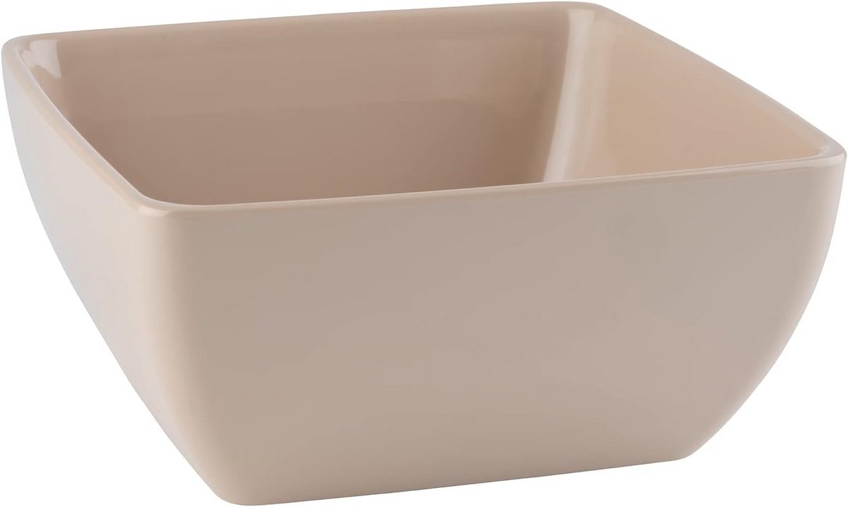 Grote Vierkante Serveerschaal van Melamine - 3.8 Liter - Zandkleurig