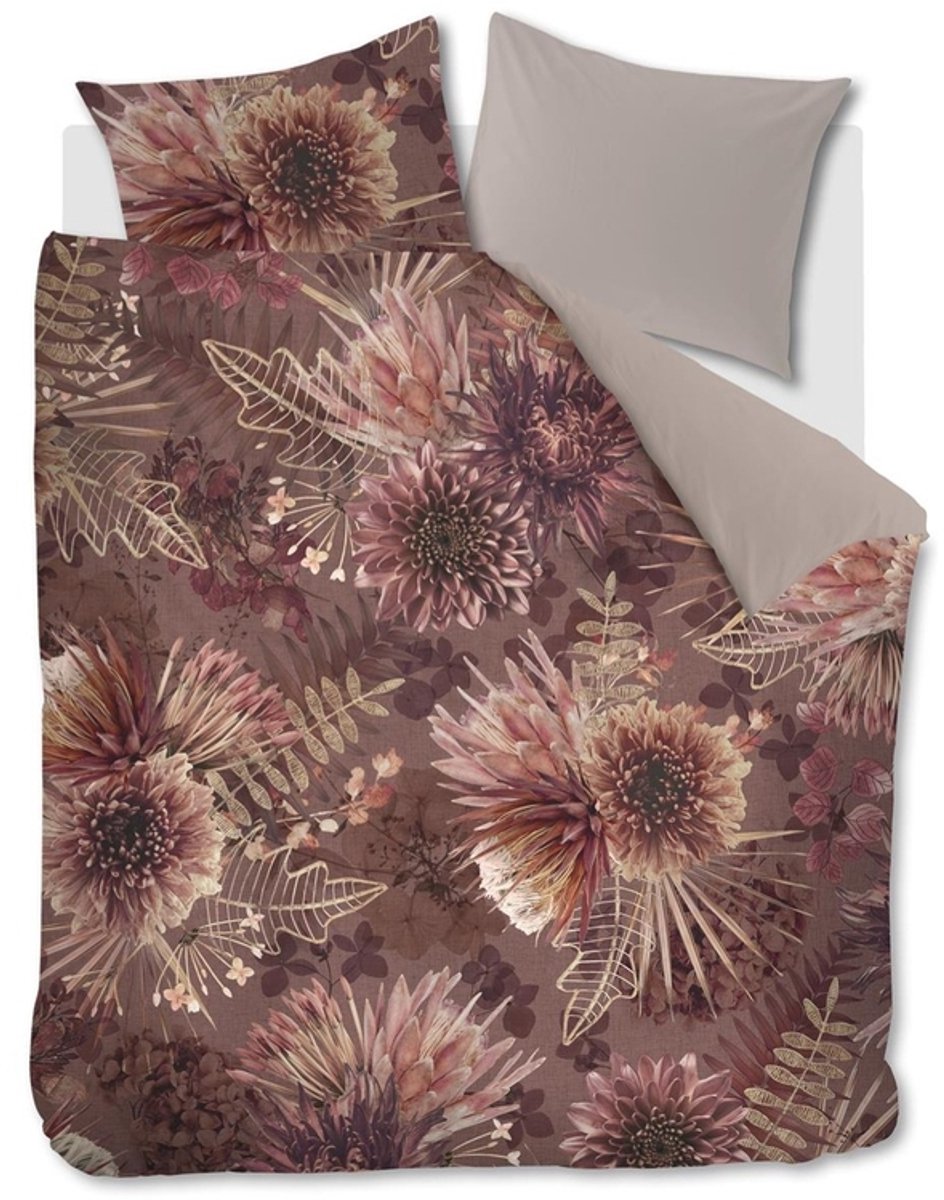 Riviera Maison Protea dekbedovertrek - Lits-Jumeaux - 240x200/220 - Steenrood