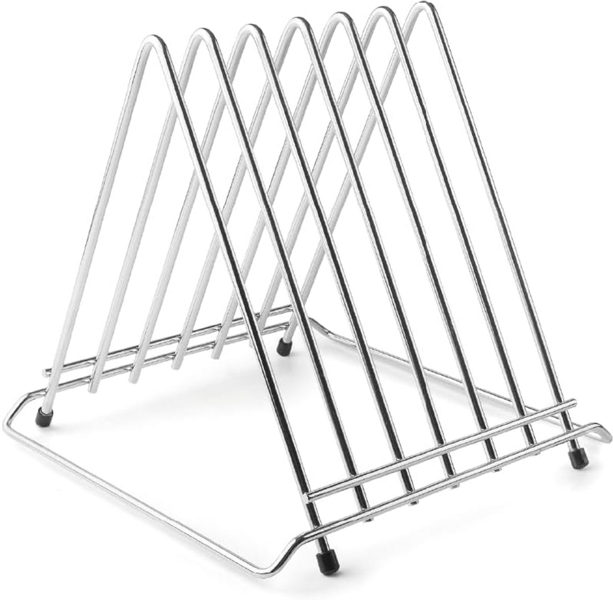 Multifunctionele RVS Houder voor 6 Snijplanken en Keukengerei met Antislip
