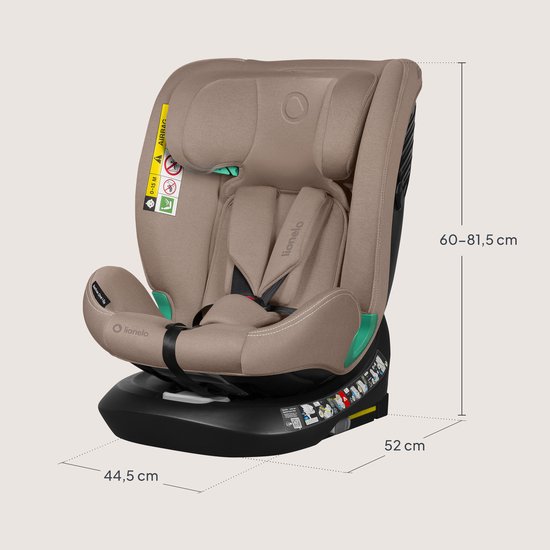 Lionelo Bastiaan One - i-Size Autostoeltje 4in1 - 360° EasyTurn - ISOFIX & TopTether - Groep 0-1-2-3 - 40-150cm - R129 Goedgekeurd - Geavanceerde Zijbescherming - Memory Foam Hoofdsteun - 13-standen Verstelbaar - 4-traps Rugleuning - DriSeat Inzet van LIONELO — afbeelding 3