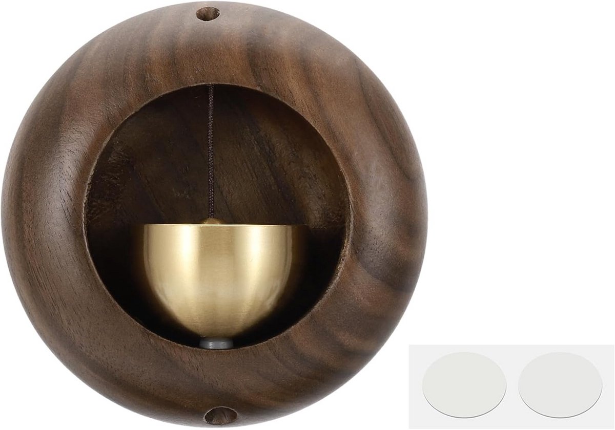 Magnetische Houten Deurbel voor Winkel of Thuis met Jingle Geluid - Zelfklevend