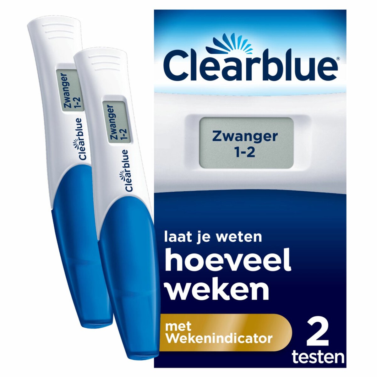 Clearblue Zwangerschapstest met Wekenindicator - 2 x 2 stuks - Voordeelverpakking