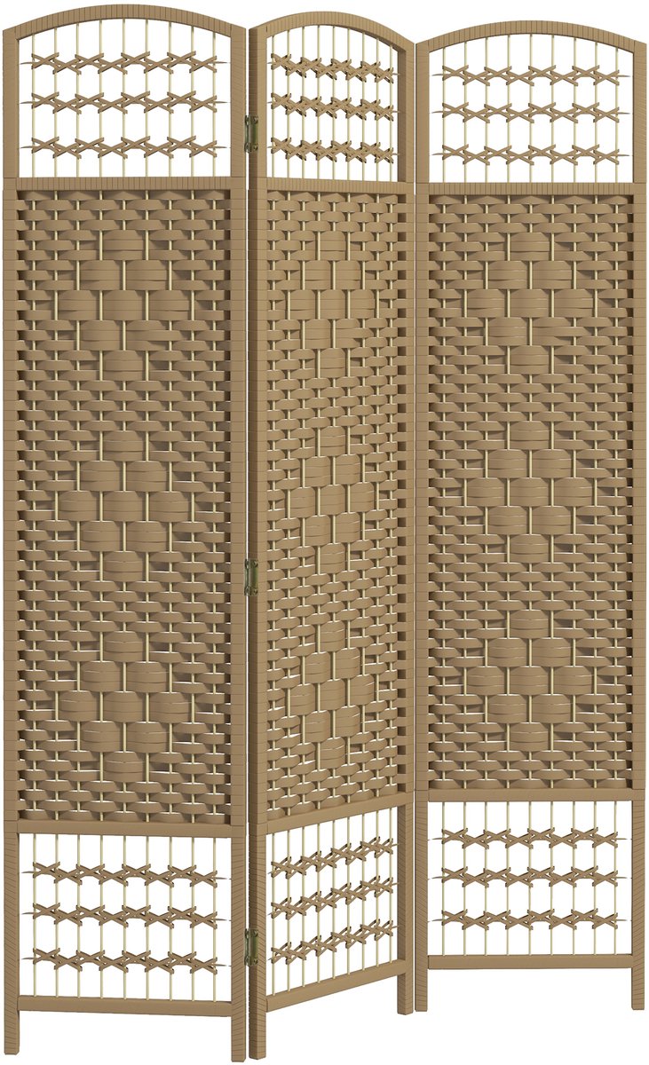 Homcom Kamerscherm - Hout - 120x1,5x170cm - Natuurlijk hout