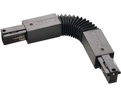 Flexverbinder voor 3-fasen Opbouwrail Zwart - EUTRAC Systeem