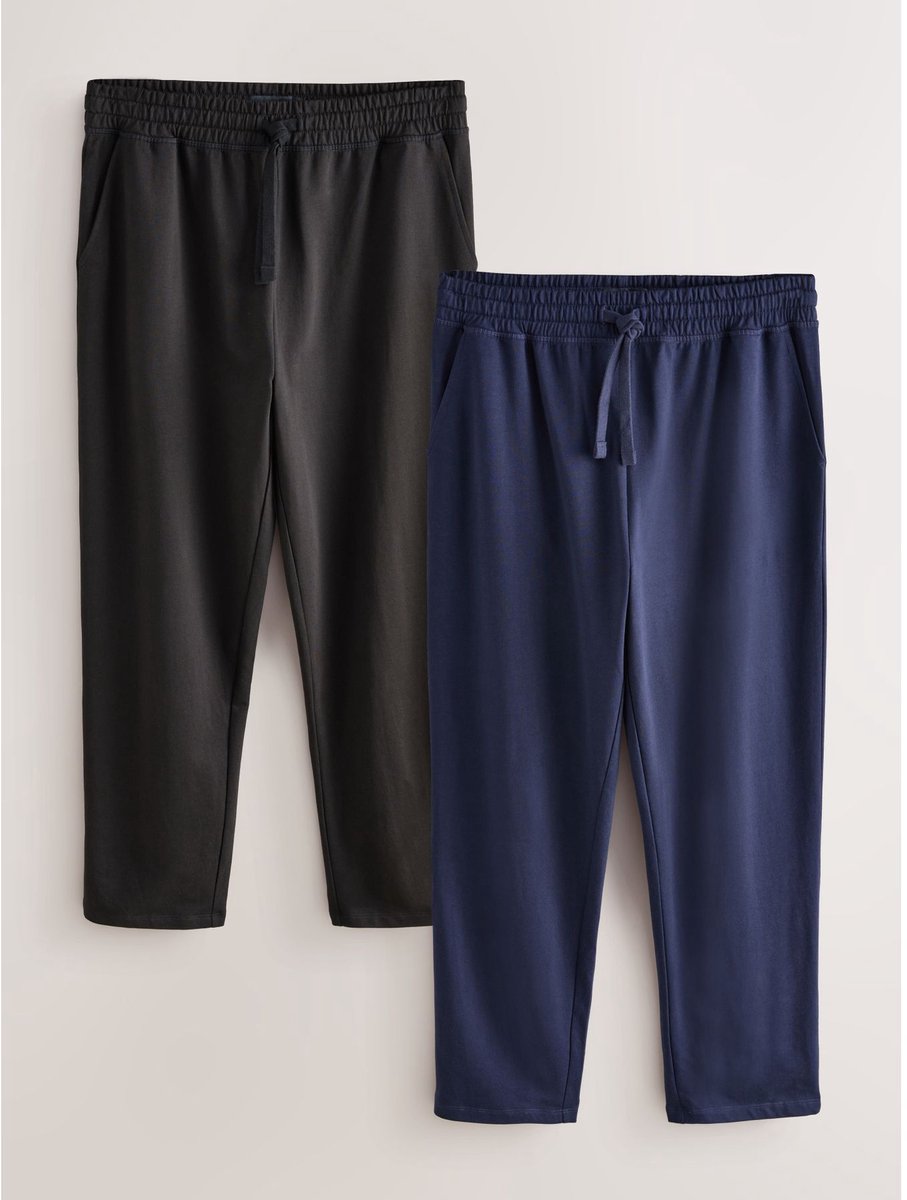 Next Open zoom - Lichtgewicht 100% katoenen joggingbroeken verpakking van 2