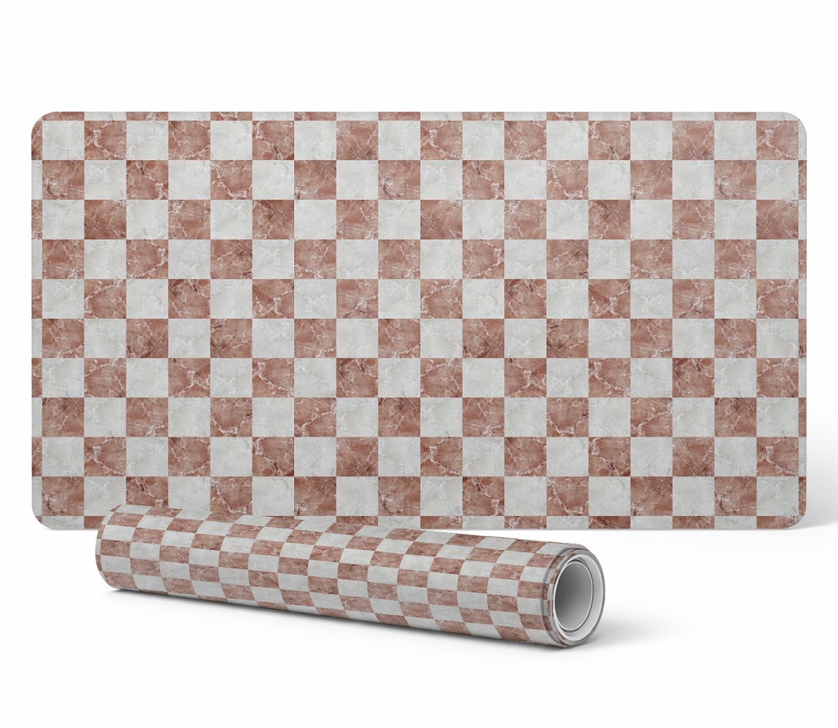 Tafelmat met een trendy marmerruitpatroon, 100x50 cm