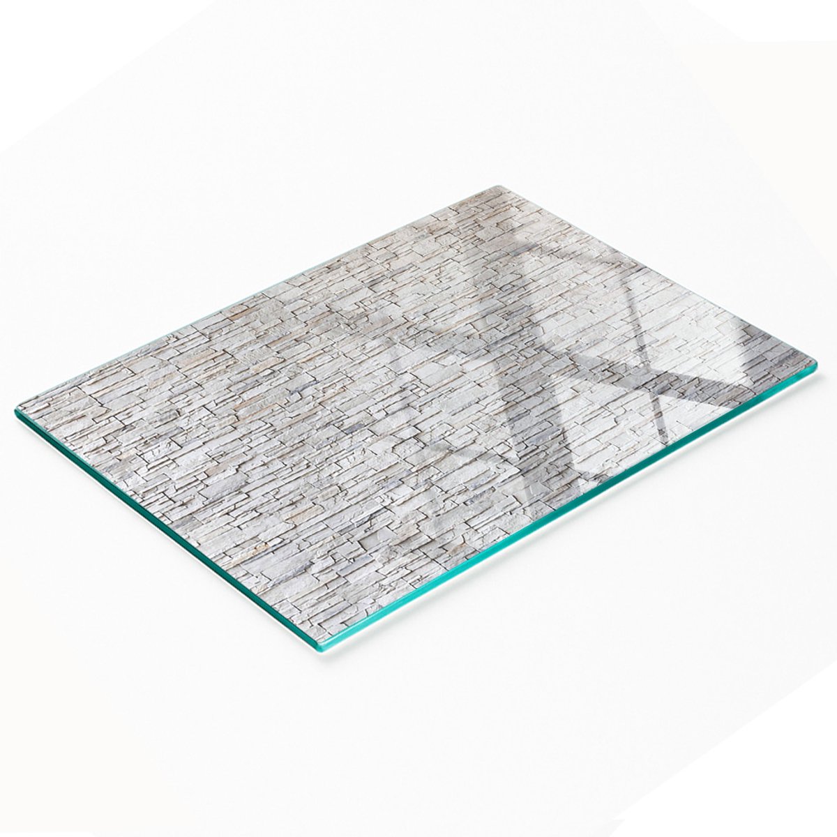 Keukenplank van gehard glas met decoratieve steenmotief muurafbeeldingen 80x52 cm