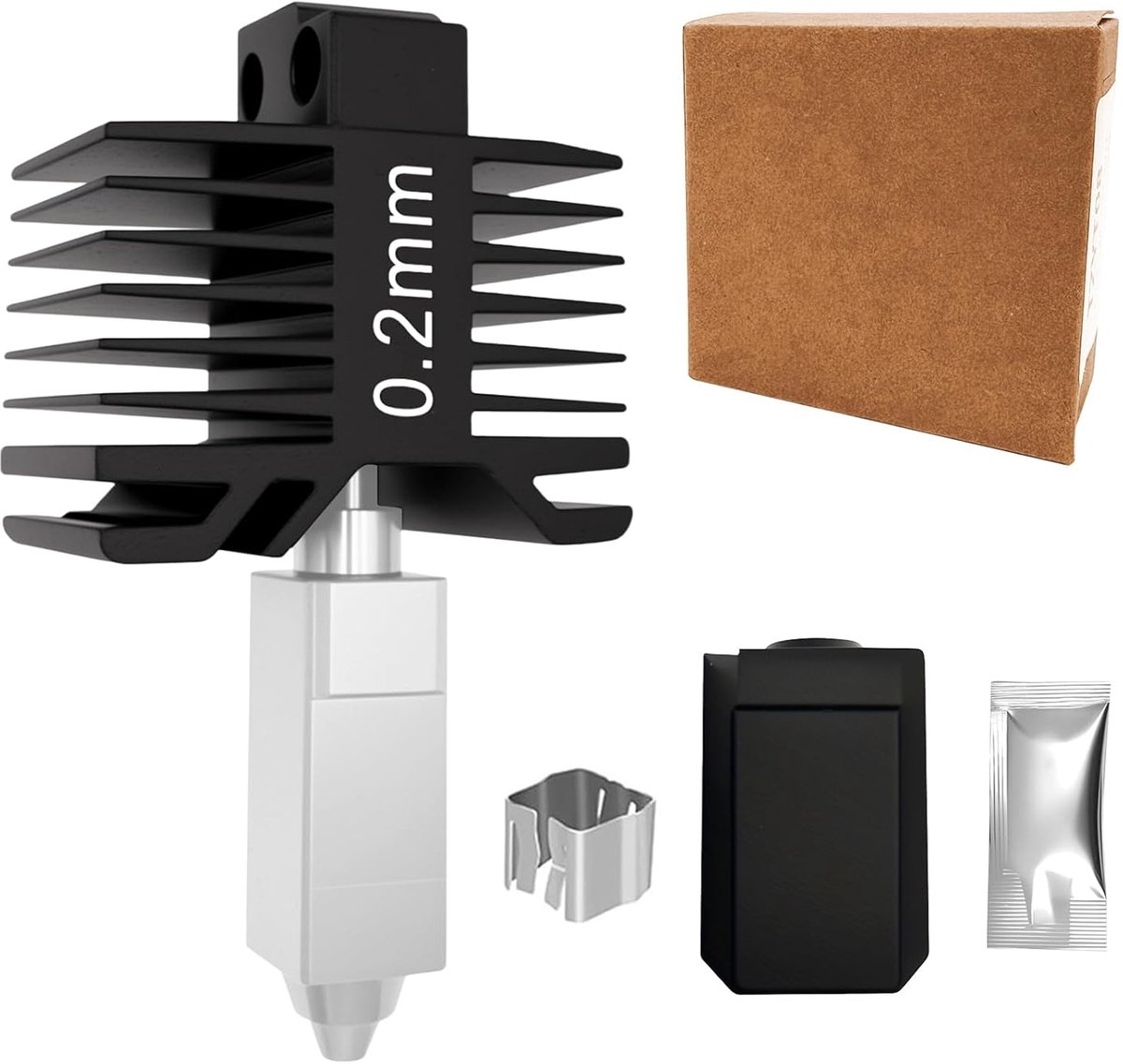 Precisie 0,2 mm Gehard Stalen Mondstuk voor 3D Printer Hotend - Hoge Temperatuur Geschikt