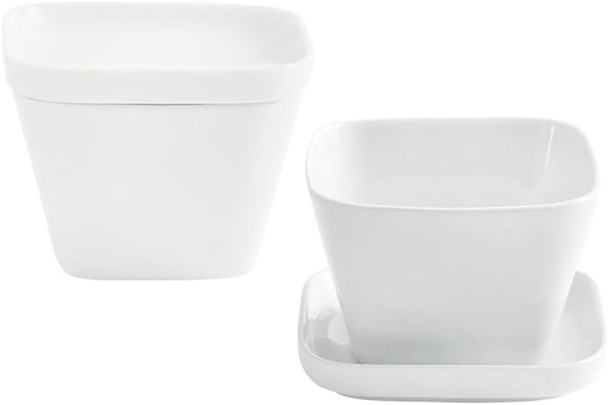 Witte Schaaltjes - Dipschalen Set - Borrelhapjes Serveren - Vaatwasserbestendig - 200 ml - Wit