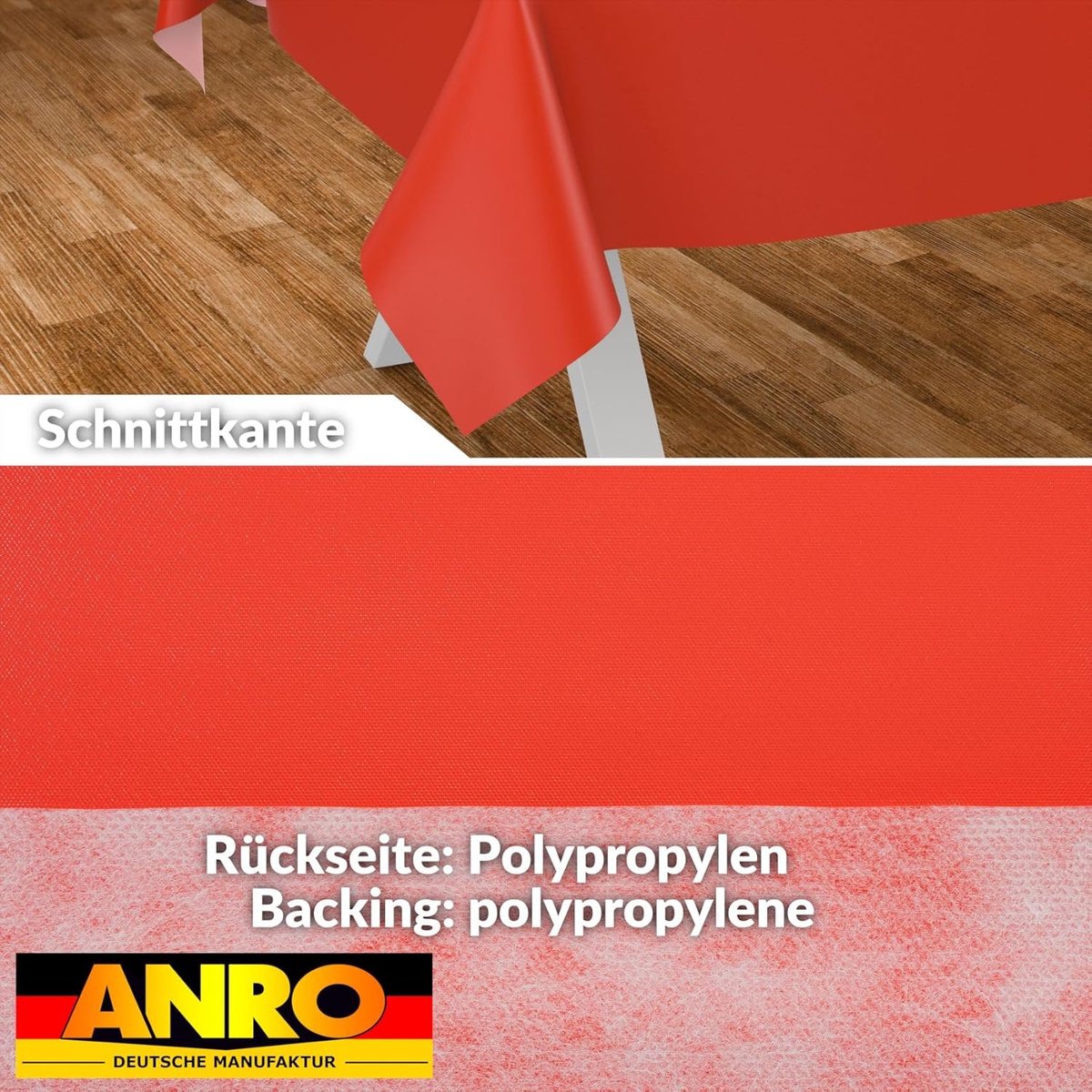 Wasbaar Tafelkleed Rood 200x140 cm - Waterafstotend Binnen en Buiten Kleed