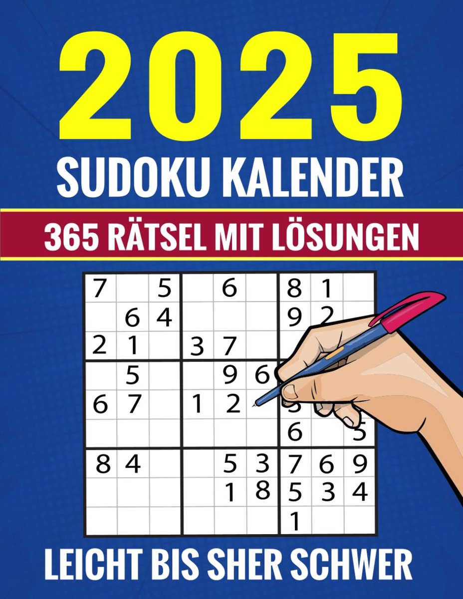 Sudoku Kalender 2025: 365 Puzzels in 4 Moeilijkheidsgraden