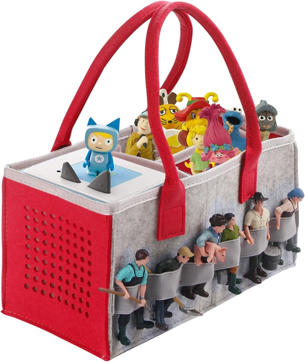Opbergtas voor Speelfiguren en Accessoires - Grote Ruimte Organizer voor Toniebox Set