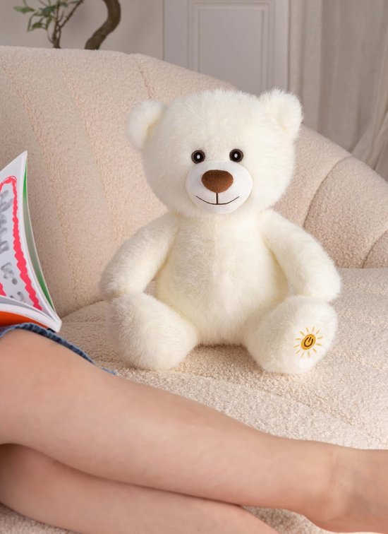 Knuffel Nachtlampje Beer Beige 24 cm - Zacht Licht voor Baby's en Kinderen — afbeelding 5