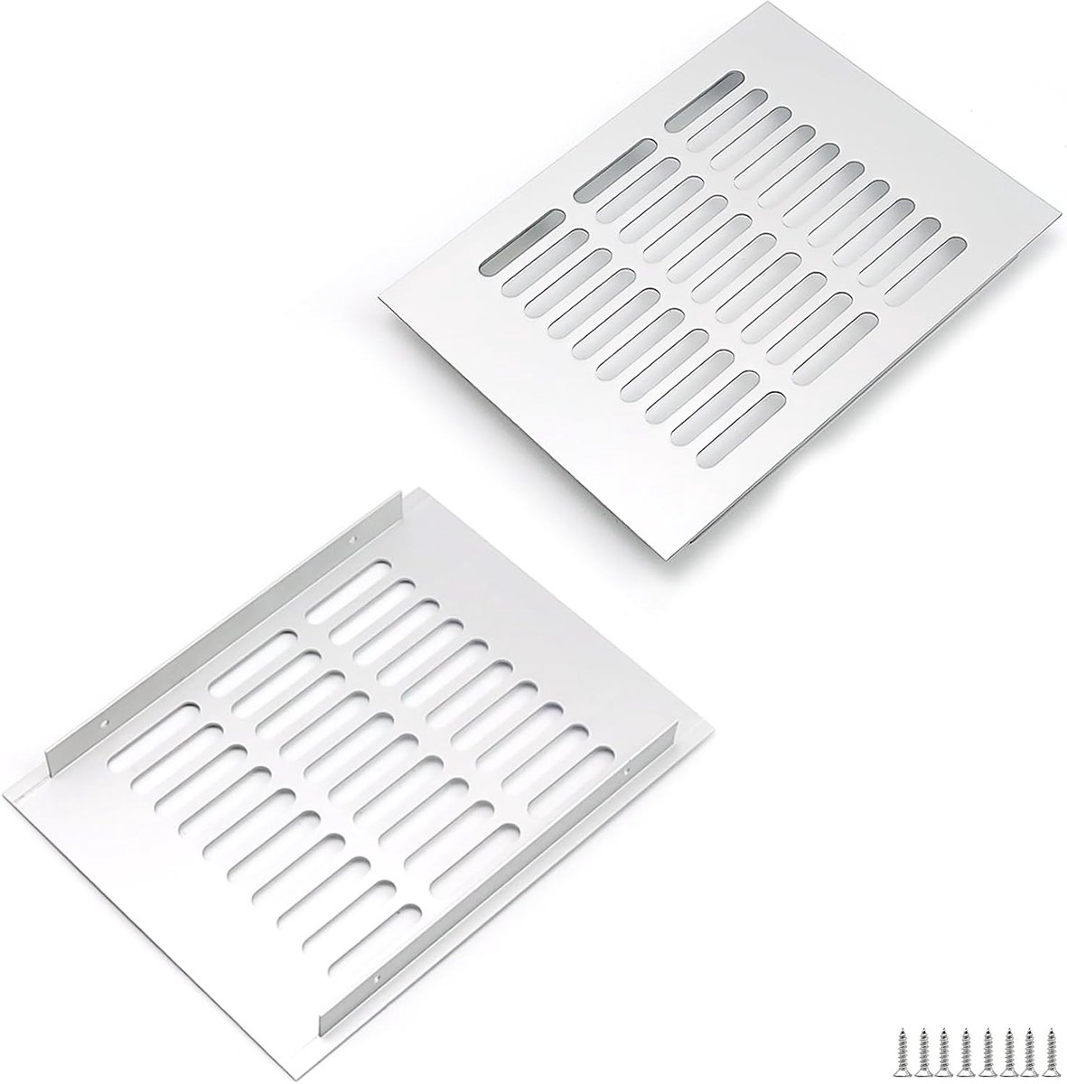 Aluminium Ventilatierooster - Luchtgitter Rooster - Luchtcirculatie Verbeteren - Corrosiebestendig Aluminium - 200 x 150 mm - Zilver
