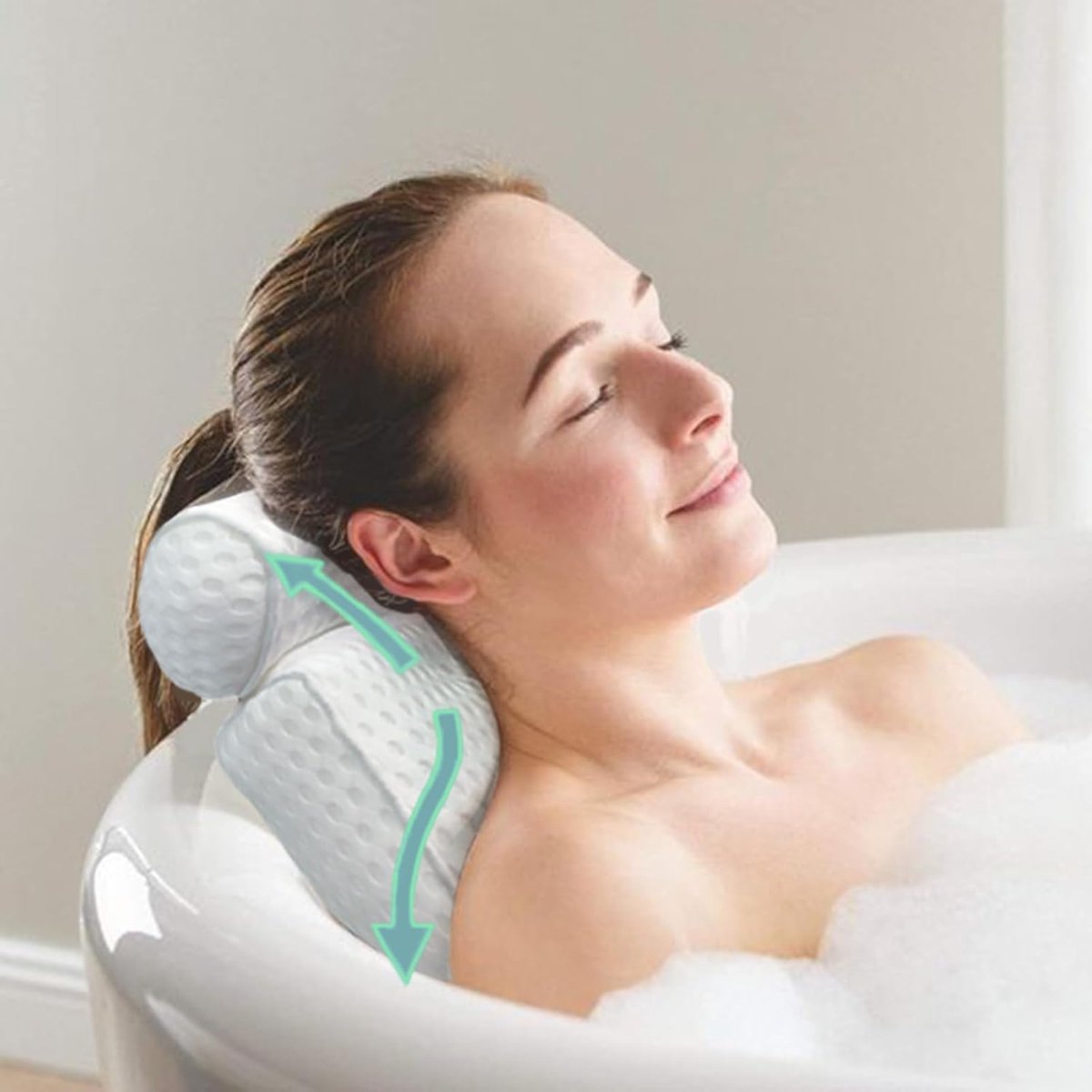 Luxe Badkussen met Neksteun - Antislip en Zacht Comfort voor in Bad