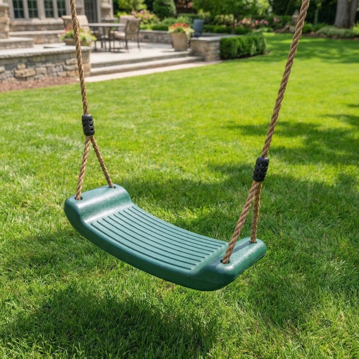 JAXY - Schommelzitje Kunststof - Kinderschommel Buiten - Schommel Tuin - Buitenspeelgoed Jongens en Meisjes - Groen — afbeelding 2