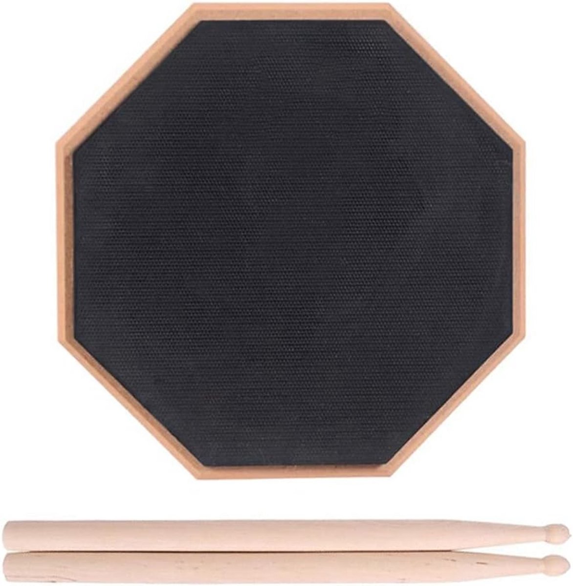 Stille Drumpad Oefenset met 2 Massief Houten Trommels voor Drummers