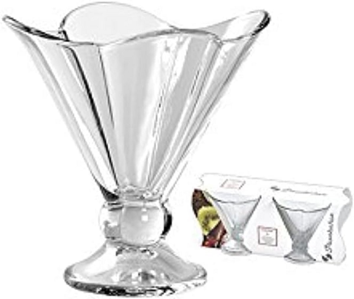 Set van 2 Elegante IJscoupes - Doorzichtig Glas - 200 ml Inhoud