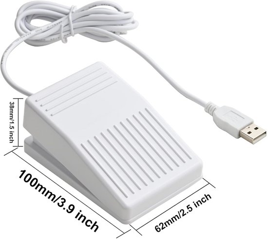 Programmeerbaar USB Voetpedaal voor PC Gaming en Workflow - Stille Optische Schakelaar — afbeelding 5