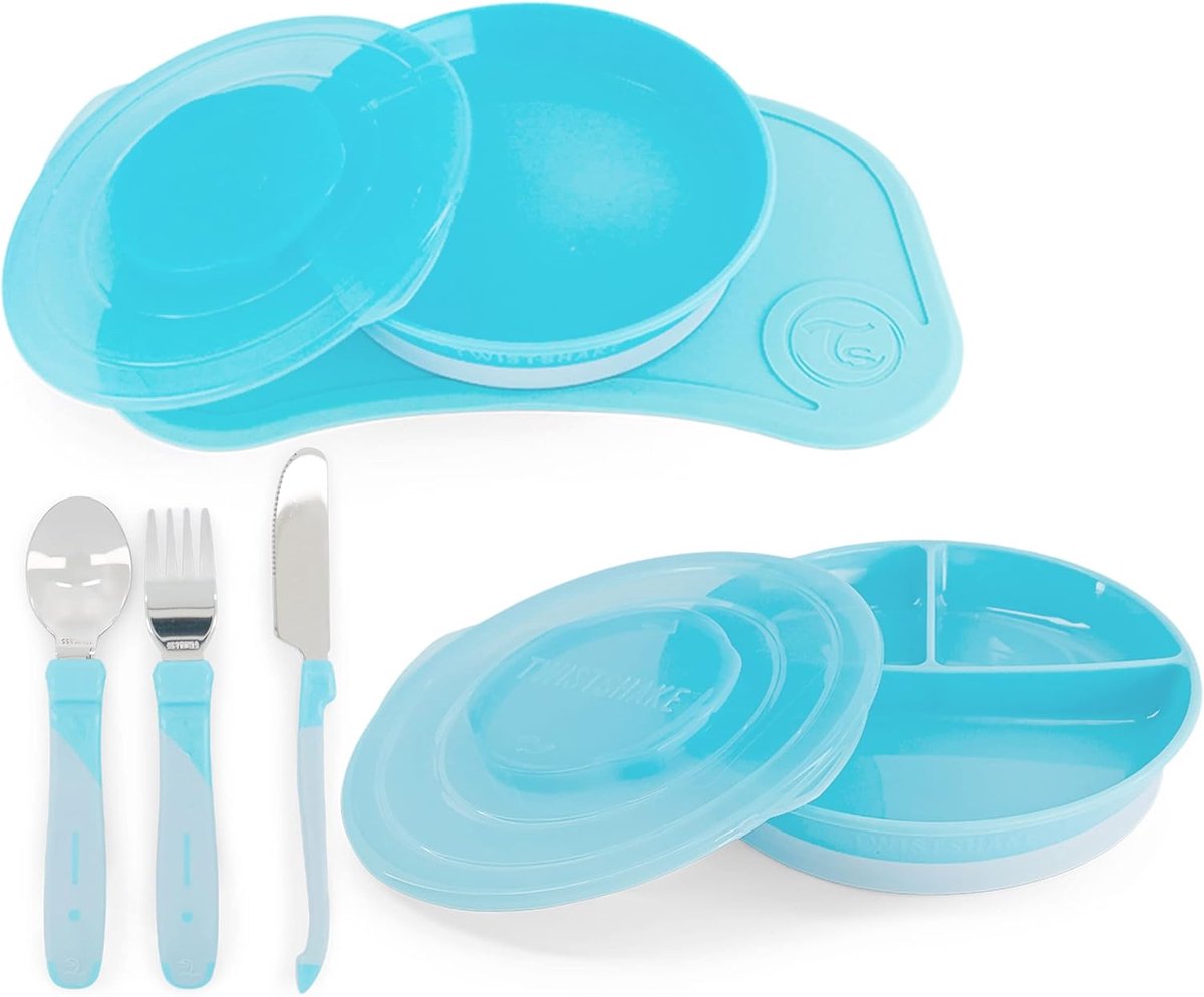 6-Delige Baby Tafelservies Set met Placemat, Borden en Bestek voor Kentening
