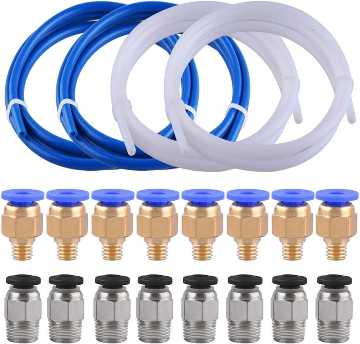 PTFE Slang Set met Koppelstukken voor 1.75mm 3D Printer Extruder