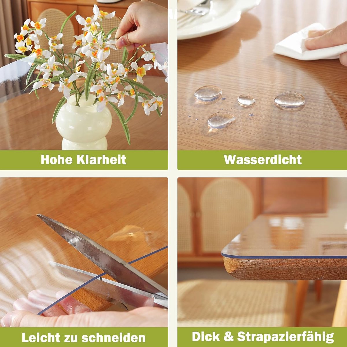 Transparant Tafelkleed PVC 110x240 cm - 1.5mm Dik - Waterdicht en Krasbestendig