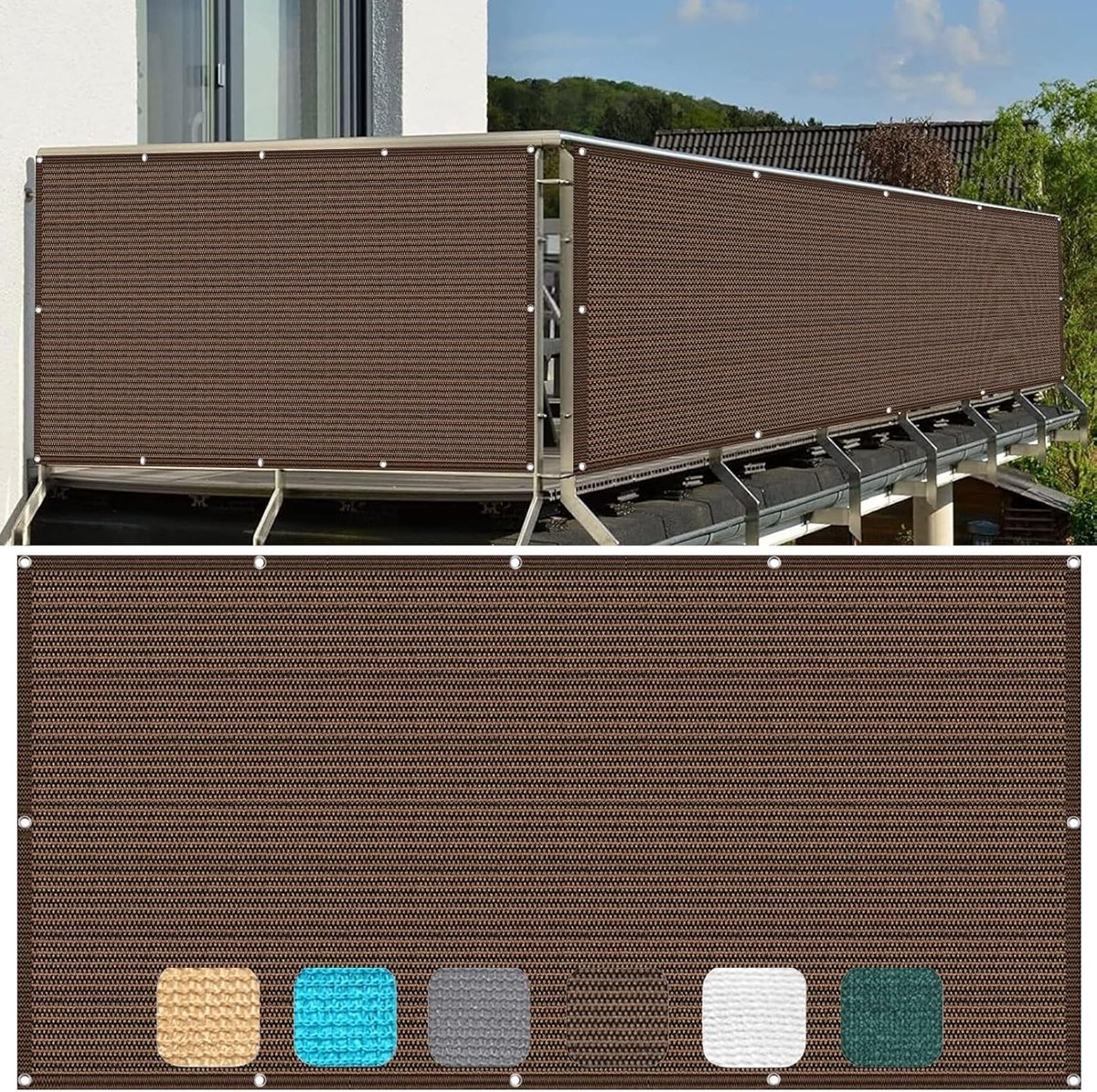 Balkon Privacyscherm - Windscherm Terras - Privacy Creëren - UV- en Windbescherming - 140