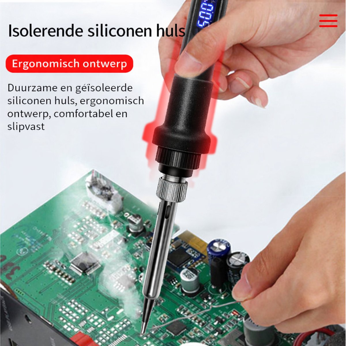 ZELFIX® 80W Elektrische Soldeerset – Soldeerbout - Digitaal Temperatuurregelbaar (180-500°C) – 13-delige Complete Set – foto 6