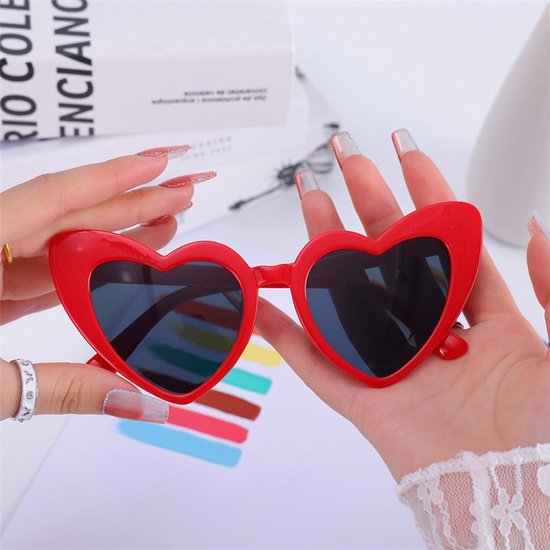 Witte Hartvormige Feestbril - Glitter en Glamour voor Carnaval en Feestjes van Merkloos — afbeelding 2