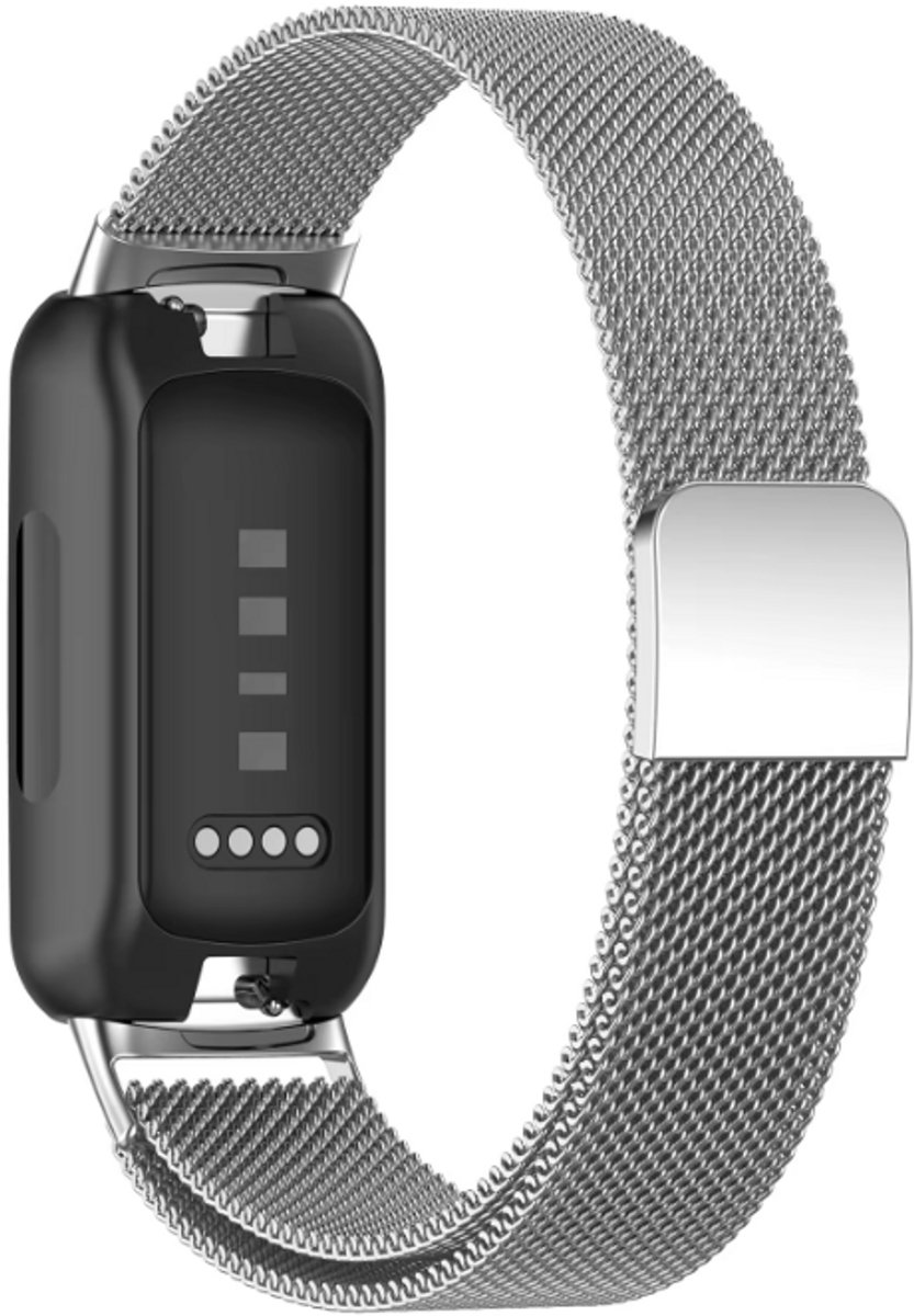 Go Go Gadget - Smartwatch Bandje - Geschikt voor FitBit Inspire 3 - Magneetsluiting - Zilver
