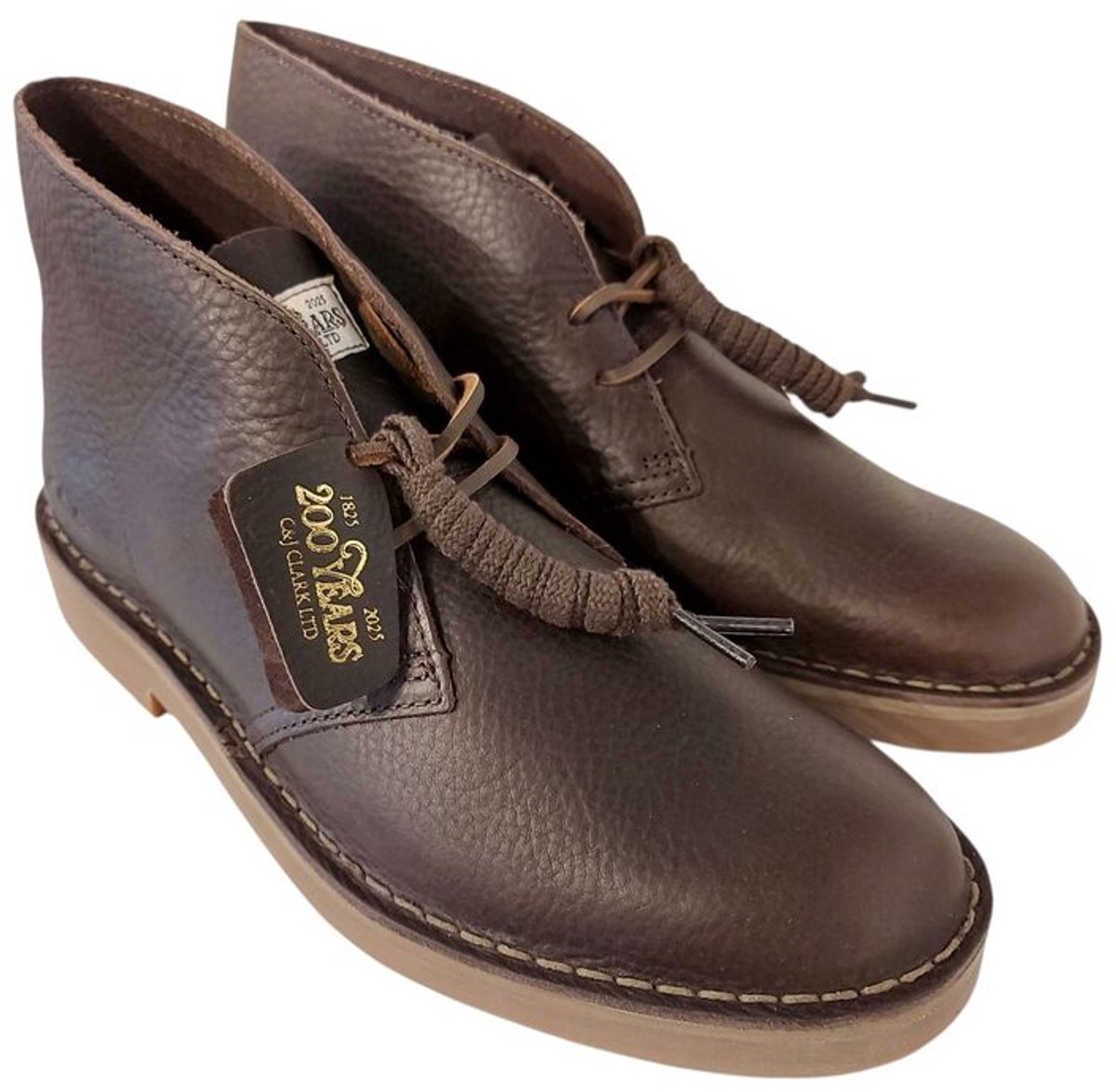 Clarks Veterboot Desert Boot Evo Donkerbruin Glad Leer Verwisselbaar Voetbed