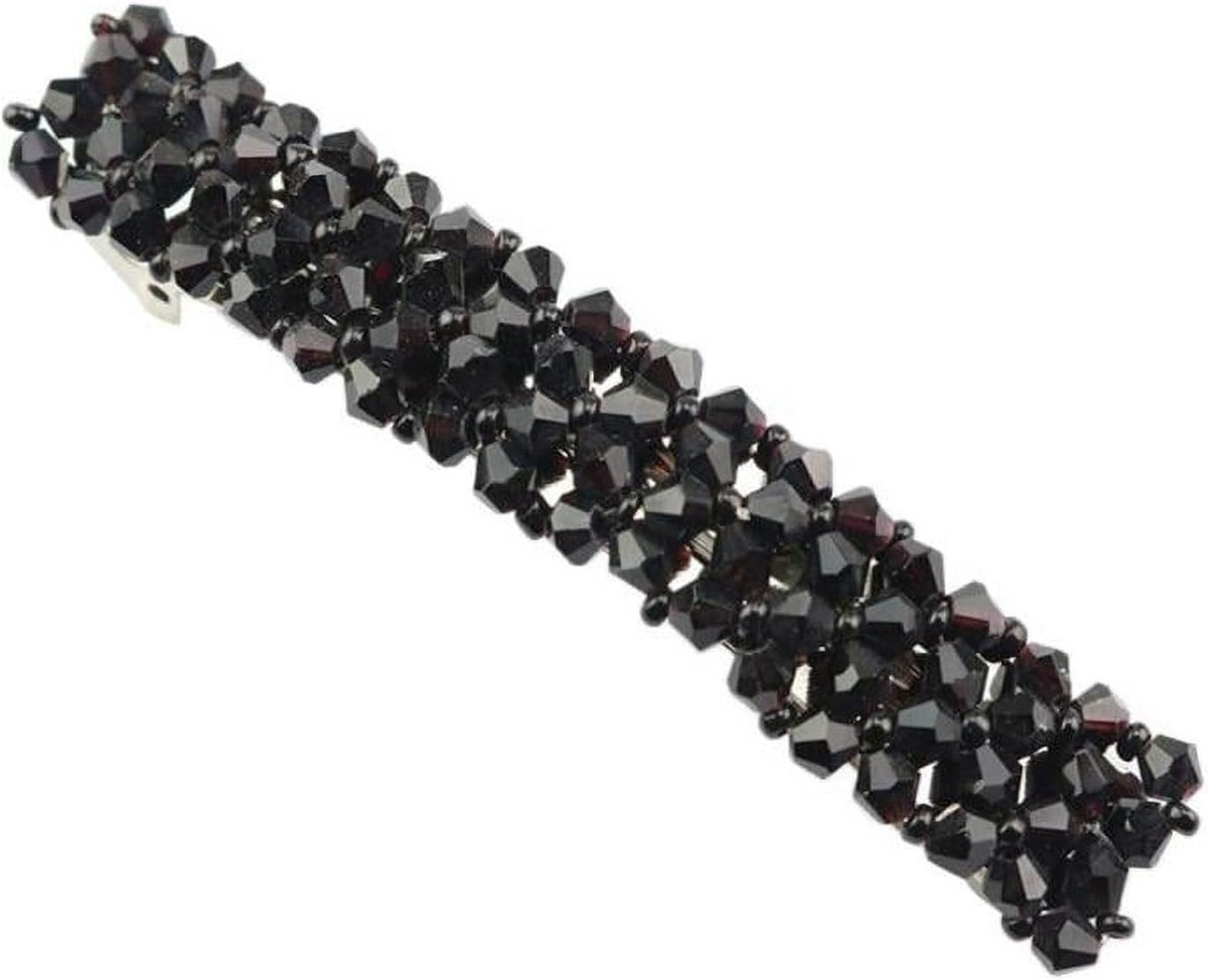 Zwarte Strass Haarspeldjes - Handgemaakte Metalen Haarclips voor Dames en Meisjes