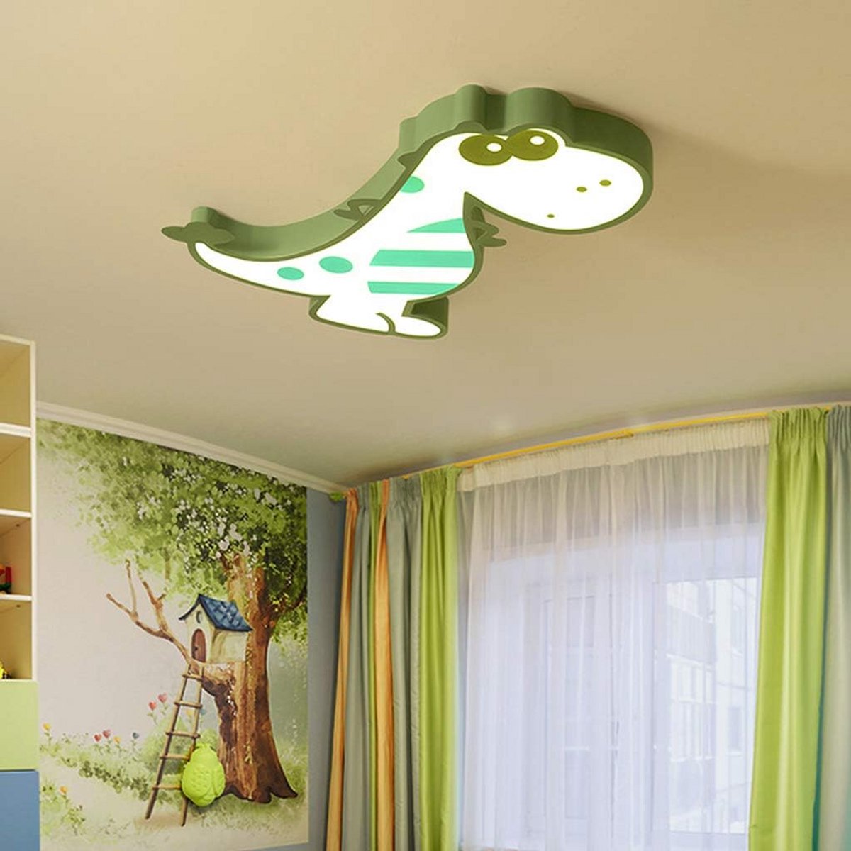 Dinosaurus Plafondlamp Groen LED Kinderslaapkamer Dimbaar Modern Licht