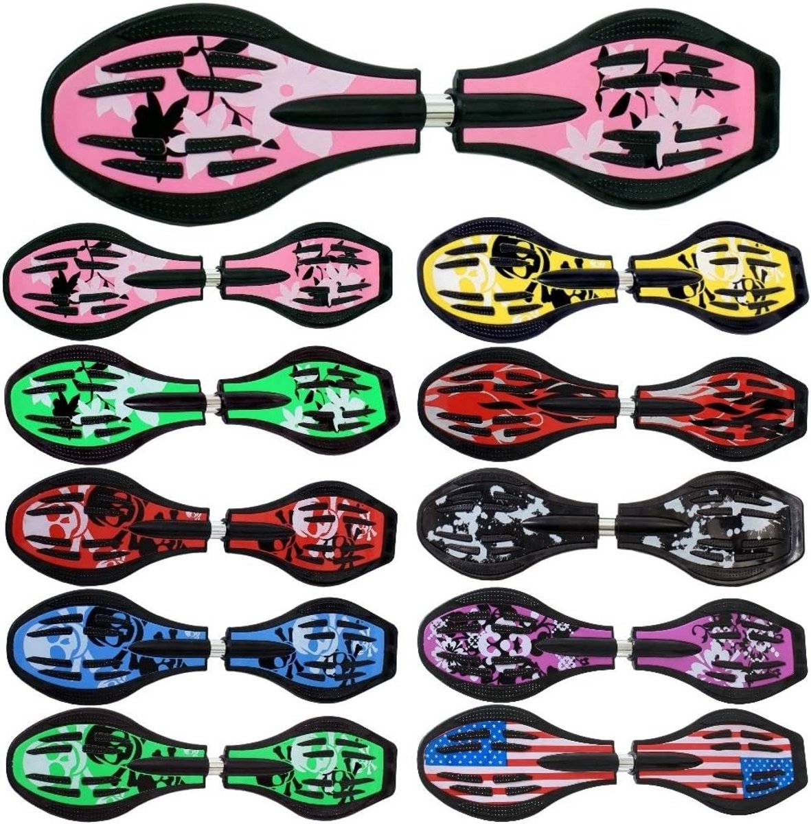 Hoogwaardig Waveboard met LED Wielen en ABEC-9 Lagers - Tot 120kg Draagvermogen