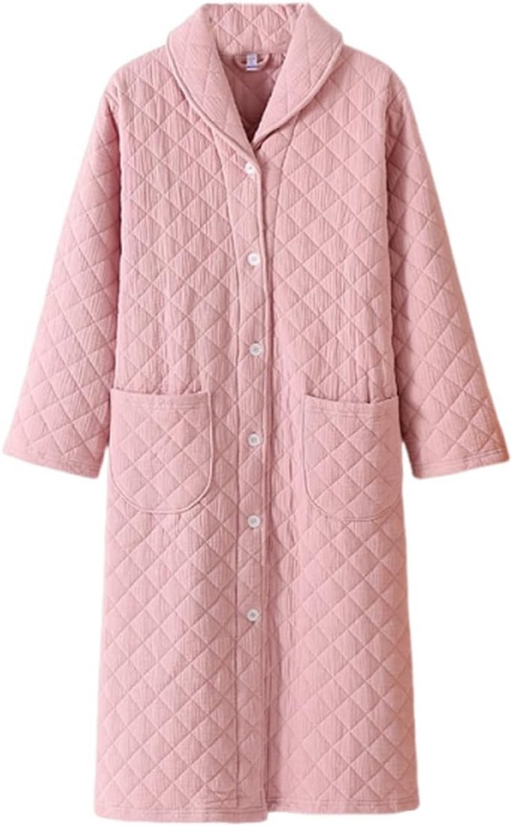Warme Gewatteerde Winterjas Dames Katoengaas Comfortabele Loungewear