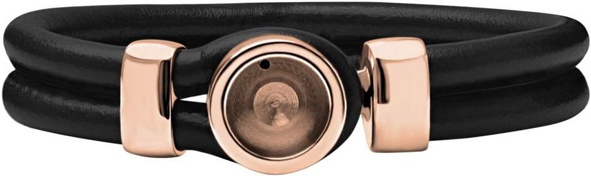 Dames Armband van Leer met Verwisselbare Mini Coin Houder