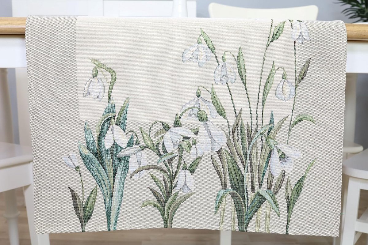 Wasbare Jacquard Tafelloper Lente Zomer 140x45 cm voor Eettafel en Keuken