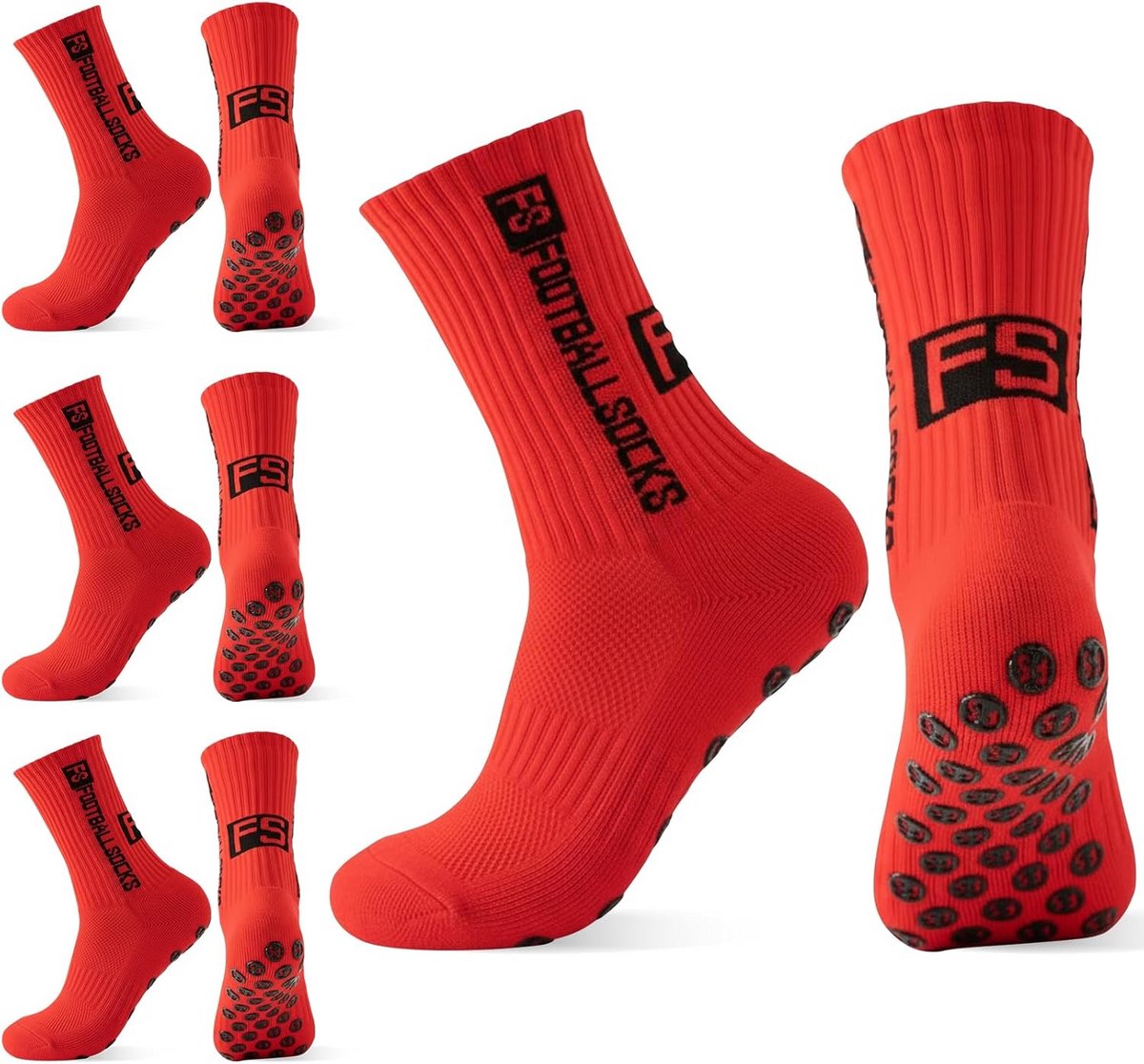 Antislip Sportsokken 3 Paar - Comfortabel voor Voetbal, Hardlopen en Fitness