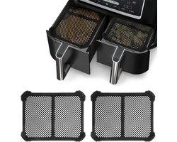 2 stuks Spatbeschermer voor airfryer - geschikt voor Ninja Foodi Max Dual Zone AF400 & AF45 - siliconen - effectieve vetspatbeschermer - herbruikbaar
